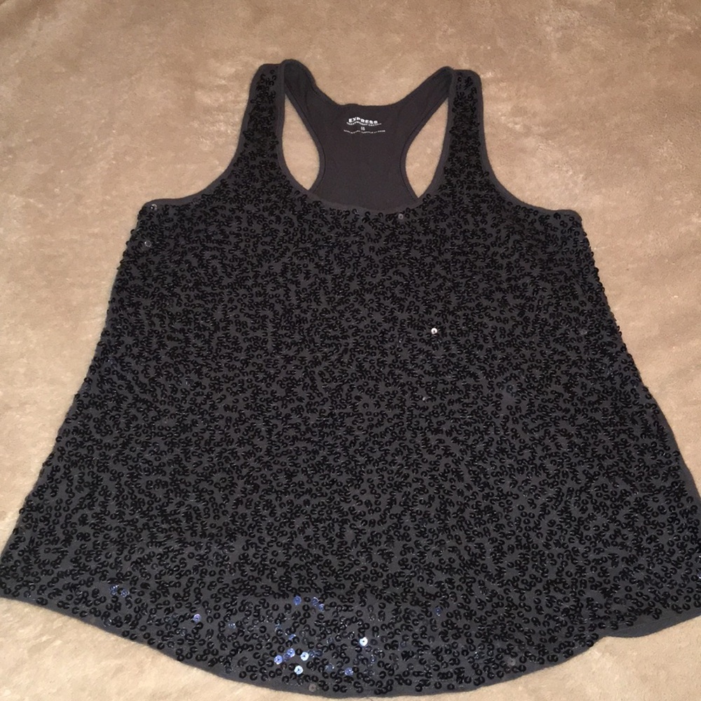 Express sequin tank top